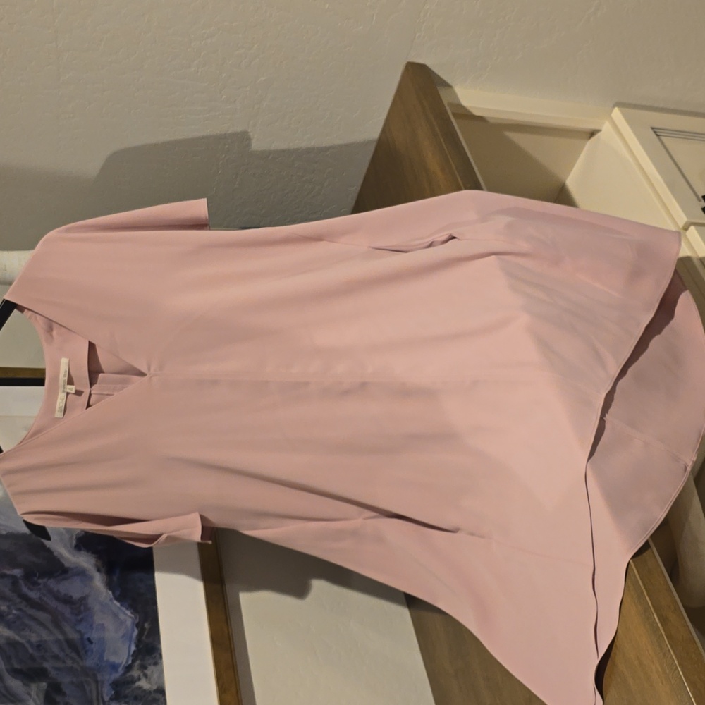 Rachel Roy Pink V-Neck Short Sleeve Dress